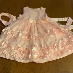 Bonnie Baby size 24mo pink floral formal dress